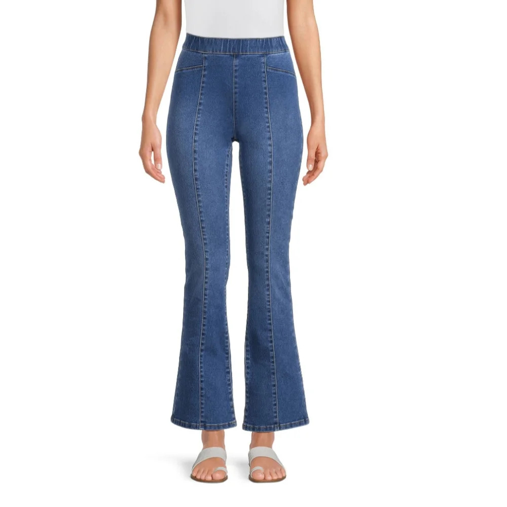 No Boundaries Juniors Size L (11-13) Seamed Pull On Flare Jeggings Stretch NWT